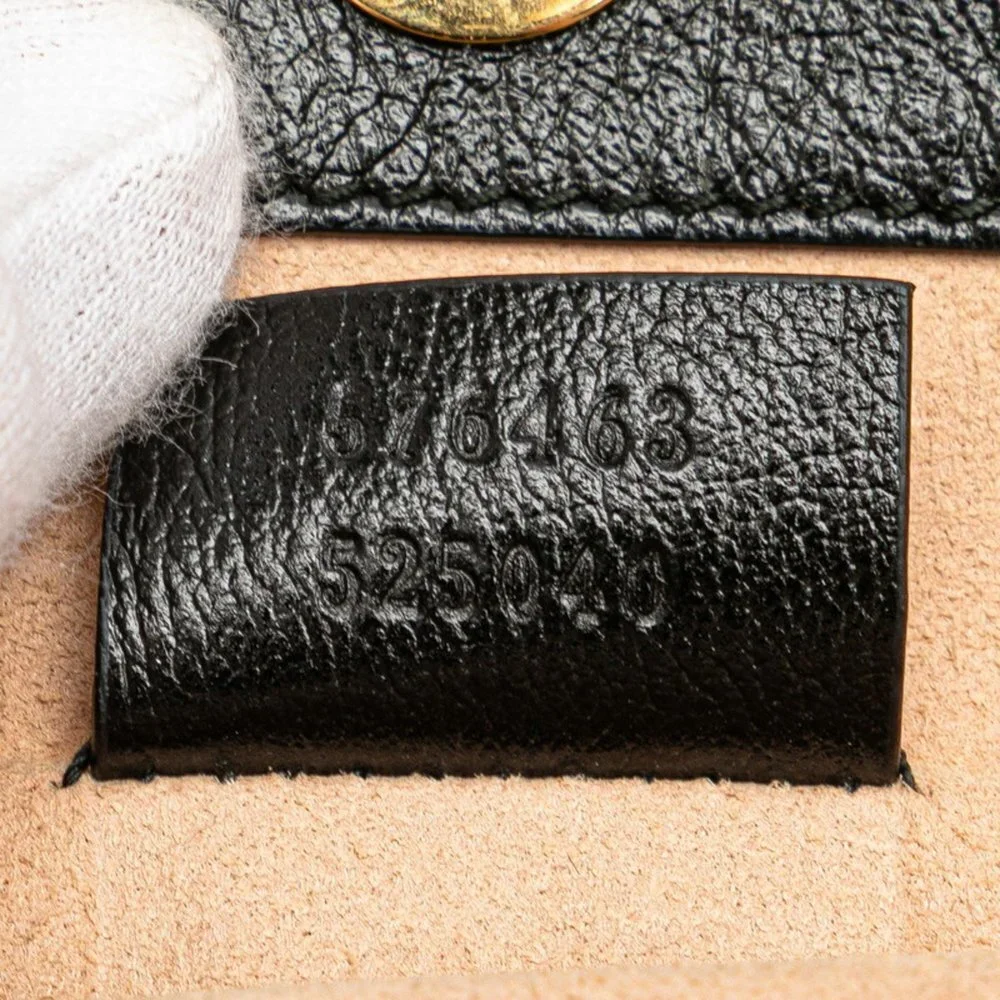 GUCCI Black Leather Horsebit Shoulder Bag - Picture 10 of 11